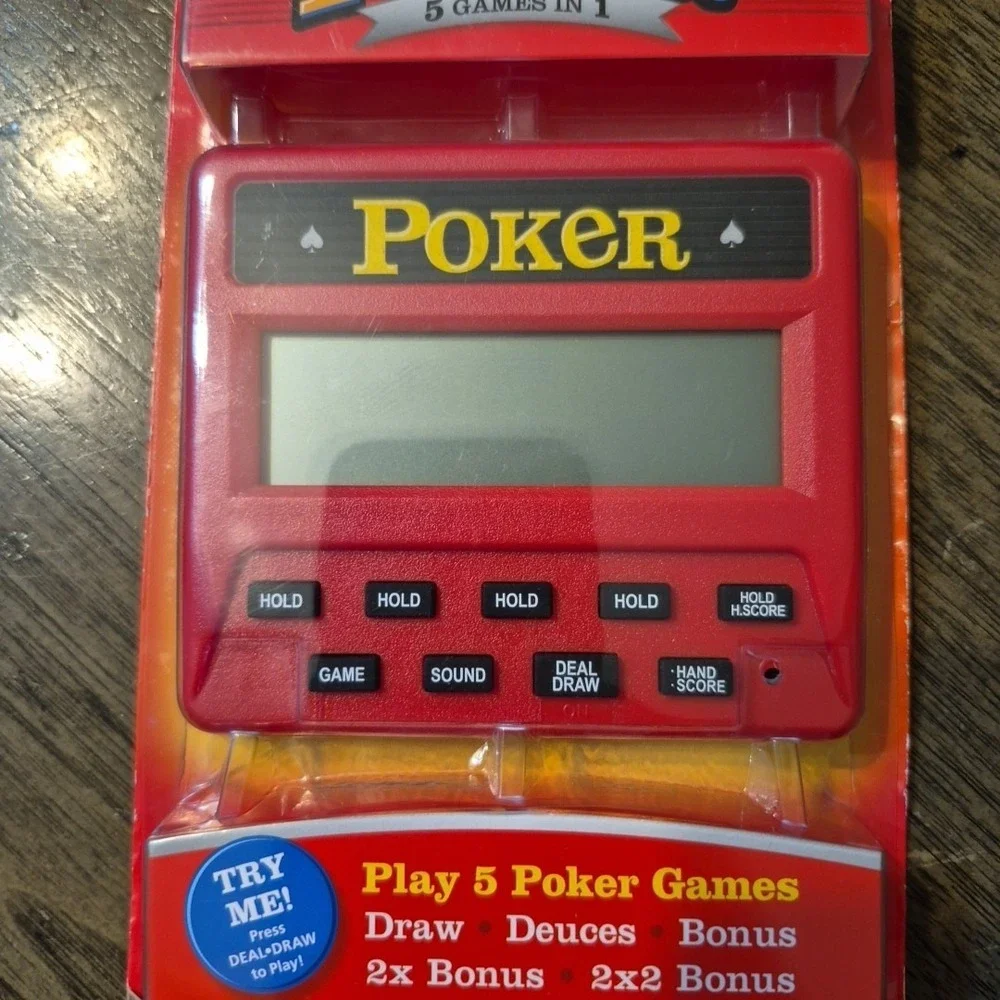 NIP Handheld Electronic Poker 5 Games in One Draw*Deuces*Bonus*2xBonus& 2x2Bonus